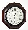 C.1870, Atkins Clock Co., Bristol, Ct, large OG-Octagon with ripple molded accent on front, rosewood, 30day fusee. 