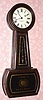 C.1920, E. Howard Clock Co., "No. 5 Banjo", 8-day wall timepiece with special original glasses to memorialize Mrs. O.D. Webster of Franklin, New Hampshire, who was the wife of one of the descendents of Daniel Webster.