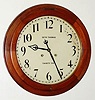 C.1913, (dated on rear), Seth Thomas Clock Co., "ARCADE", in fruitwood with cherry finish, 18" dial, 30-Day timepiece. 