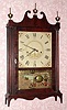 C.1818, Seth Thomas, Plymouth, Conn., 30-hour time/strike "off-center" pillar and scroll shelf clock.
