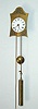 C.1790, Austrian, Brettluhr, 1-Day dial clock, with cord drive, weight and counter weight.