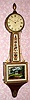 C.1830, Aaron Willard Jr, Boston, weight banjo, 8-day, with a C.1875 bracket attached with 2 screws (can be removed). 