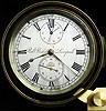 C.1831, English, Robert Roskell, Liverpool, a small chronometer in its original, rounded edge, brass cornered box, 54 hour. Dial plate 3.5", chapter 3". 