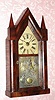 C.1850, Chauncey Jerome, New Haven, Conn., 8-day time and strike fusee movement, oversize steeple clock.