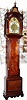 C.1780, English, Fladgate, London, Brass dial tall case in a nice mahogany veneer case with tombstone door, and reeded side columns, 2-wt bell strike, 8-day. 