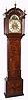 C.1780, English, (Isaac) Hadwen, Liverpool, Brass dial tall case in a mahogany veneer case with chamfered corners, 2-wt bell strike, 8-day, center sweep seconds and rolling moon. 