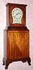Early 20th Century, 8-day weight driven Massachusetts shelf clock, with a movement from a banjo, and a dial signed Reuben Tower, Hingham. 