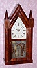 C.1845, Brewster and Ingrahams, Bristol, Conn., 8-day time and strike brass spring steeple clock, nicely restored.