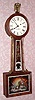 C.1840, Attleboro area Banjo clock, now restored to appear as a Willard style, 8-day, weight driven. 