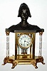 C.1905, Seth Thomas EMPIRE No. 32, fancy crystal regulator, with cut glass columns on each end and surmounted by a cast likeness of an Amish lady. 
