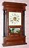 C.1850, F. C. Andrewes, 60 Maiden Lane, NY, 4-column Empire style shelf clock with original NY style tablet. 