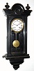 C.1850, Austrian, Small Wall  clock, 8-day time and strike, in an ebonized case. 