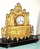 C.1880, French, Japy Freres,  8-day time and bell strike figural mantel clock, under dome, case signed PH Mourey on rear, and with date 7/78. 