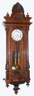 C.1875, Austrian, 2-Wt, "Vienna Regulator", in a walnut case with original top. — Antique Clocks Price Guide