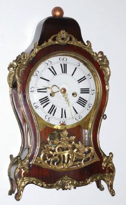 C.1780, Swiss, Neuchatel Clock, 8-Day time and bell strike, with brass feet and case adornments. — Antique Clocks Price Guide