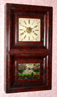 C.1848, Forestville Mfg. Co., Bristol Ct: Double door OG shelf clock with 8-day time and strike, 2-weight movement. — Antique Clocks Price Guide