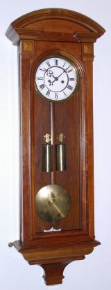 C.1875, German, Gustav Becker, 2-Wt, gong striking, in a later "Postal" style case that was commonly used in Post Offices. — Antique Clocks Price Guide