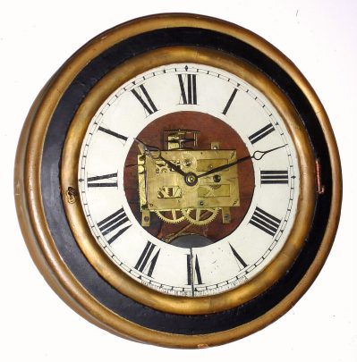 C.1850, Marine Clock Mf'g Co, New Haven, with KIRK'S PATENT FUSEE movement with remote spring barrel, and with lever moving between double 'scape wheels. — Antique Clocks Price Guide