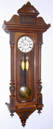 C.1880, Austrian, 2-Wt "Vienna Regulator", in a walnut case with old top. — Antique Clocks Price Guide
