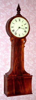 C.1975, case by Sheldon Hoch, NY, in the style of Curtis and Dunning, and a C.1850 period movement and weight +moon hands. — Antique Clocks Price Guide