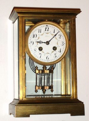 C.1900, French, Gouaillet Freres, for Tiffany and Co, NY: crystal regulator with 8-day time and gong strike movement. — Antique Clocks Price Guide