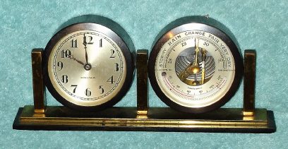C.1955, Chelsea, Time and Barometer desk set, small. — Antique Clocks Price Guide