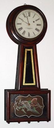 E. Howard, Boston, parts: a Regulator No. 70 movement, in a Brewster and Ingraham banjo case, — Antique Clocks Price Guide