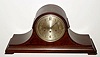 C.1920, Herschede Hall Clock Co., Cincinnati, OH: Model 10 chime clock in mahogany with time, strike and choice Westminster or Canterbury quarter-hour chime on six rods, raised numerals on dial. 