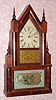 C.1850, William S. Johnson, New-York, Steeple on steeple clock with 8-day time and strike movement. 