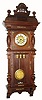 C.1880, German, Gustav Becker, 3-weight Vienna Regulator in a double door Alt Deutsch case, and with matched embossed pattern on dial center, pendulum and weights, and an old top, serial 403541 . 