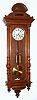 C.1875, German, Gustav Becker, 2-Wt "Vienna Regulator", in a walnut case with carved Corinthian half columns and original top. 