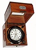 C.1944, German, Wempe, Hamburg, CHRONOMETER, as-found, less fusee chain, in its original oak box with gimbals and key. 
