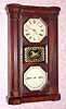 C.1864, Seth Thomas Clock Co., Plymouth Hollow, Conn, Parlor Shelf Calendar, 2-wt double dial perpetual calendar. 