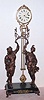 C.1880, Ansonia Clock Co., FISHER and FALCONER, double figure swing clock, 8-day timepiece. 