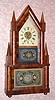 C.1848, Birge and Fuller, Bristol Conn, Steeple on steeple clock with 8-day time and strike wagon spring movement. 