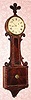 C.1840, I(saac) Randell and Co., St. Albans, (VT), mahogany front timepiece, 8-day, weight, orig signed dial. 
