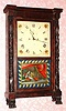 C.1822, Remmele and Burnham, Salem Bridge, carved column shelf clock, 8-day, 2-wt, rack striking. 