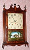 C.1827, Seth Thomas, Plymouth, Conn: Pillar and scroll shelf clock with 30-hr time and strike wood movement.