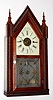 C.1848, J. C. Brown, Forestville, Conn, Ripple Fusee Steeple clock, 8-Day time and strike (lacking alarm, but with disc and bell). 