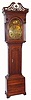 C.1810, English, Robert Wilson, Moor House, 8-day Brass dial tall clock, oak case with fret top, and with calendar intact. 