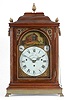 C.1785, David Evans and Peter Higgs, London, Quarter Chiming Cuckoo, a Georgian 3-fusee bracket clock, crown-verge, announcing the quarters on 8 bells, and giving the hours on a deep toned cuckoo, made for the Spanish market, and the dial showing the names of Higgs and Diego Evans, Londres,  and the back plate engraved the same. 