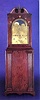 C.1785, (Nathan) Adams, Danvers, Massachusetts, very rare Mass shelf clock, brass dial, with rolling moon and seconds bit. 