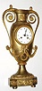 C.1870, French, Urn-motif  mantel clock, in the style of a century earlier. Large ormolu case with very well chased figures and 8-day time and strike movement. 
