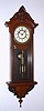 C.1860, F. Kroeber, New York, Regulator No. 31 with an 8-day time and strike spring-driven movement, walnut case. 