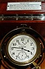 C.1942, Hamilton Watch Co, Lancaster, PA, Model 22 Deck Watch, in a mahogany double hinged case with gimbals. 