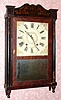 C.1835, Porter, Carter and Co., Otis, Mass, Pillar and splat short-drop shelf clock with 30-hr time and strike wood movement. 
