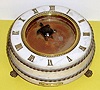 C.1974 (dated), George Dorne', TURTLE CLOCK,  In gray marble with gilt bronze trim, and with battery movement. 