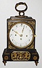 C.1850, Austrian Grand Sonnerie, mini bracket clock. Ebonized finish case with 1-2 day time, qtr hrs and hour strike and calendar movement. 