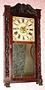 C.1835, Edward M. Barnes, Bristol, Conn, 30 hour groaner w/ alarm, carved column foliate splat, 3-wt. 