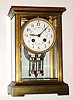 C.1900, French, Gouaillet Freres, for Tiffany and Co, NY: crystal regulator with 8-day time and gong strike movement. 